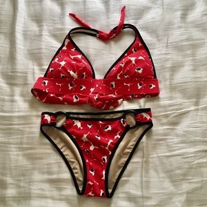 NWOT Victoria’s Secret Poppy O ring swimsuit-XS